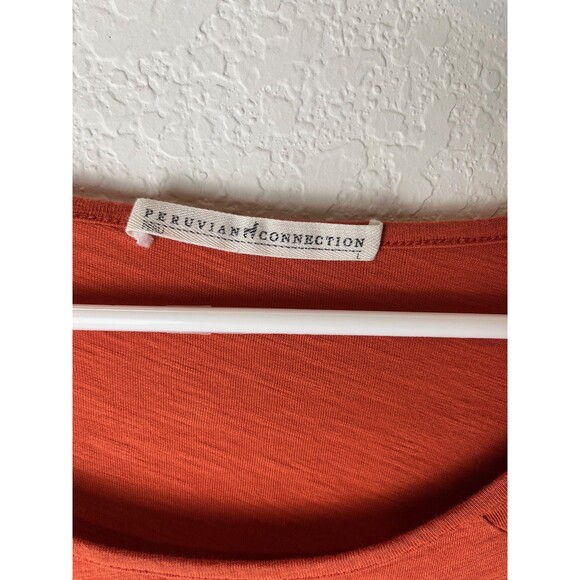 Peruvian Connection Blouse Womens Small Boho Peasant Long Sleeve Pullover Top - Picture 3 of 6